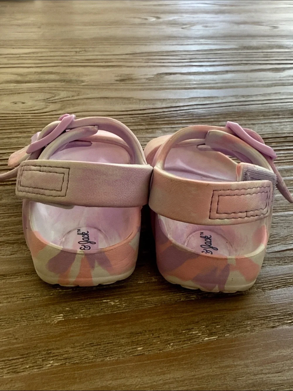 Cat & Jack Lavender & Pink Marble Kids Buckle Sandals